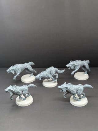 Miniaturas Lobos Fenrisianos Resina