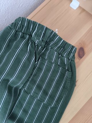 Pantaloni Zara T.104 a Strisce Verdi