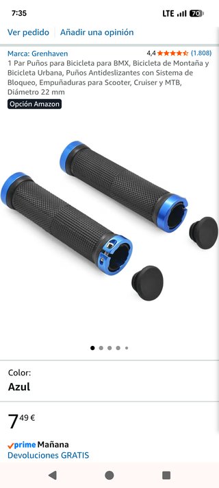 Puños Bicicleta BMX/MTB Azul