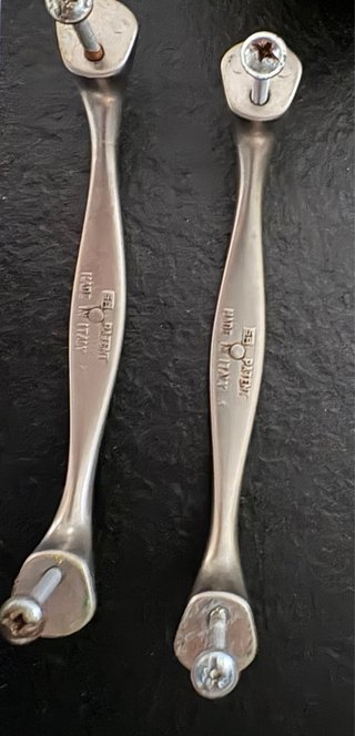 Tiradores metálicos acero Made in Italy (2 uds)
