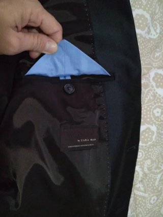 Americana Zara Man Negra Hombre