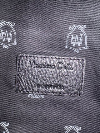 Bolso Pouch Piel Negro Massimo Dutti