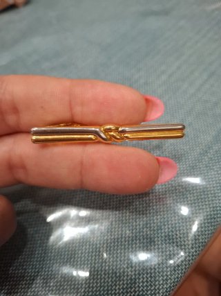 Fermacravatta vintage bicolore