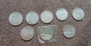 Serie completa monedas 2000 pesetas plata