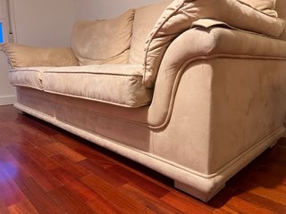 Sofá 2/3 plazas beige ante