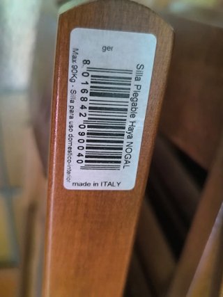 2 Silla plegable Ikea nogal.