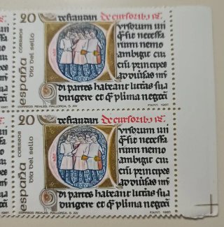 Bloque 4 Sellos Día del Sello Correos Reales 1987