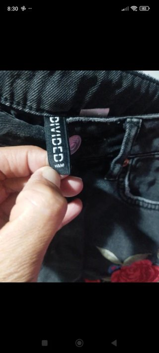 Shorts H&M denim ricamati taglia S