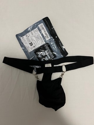 Tanga hombre negro talla L