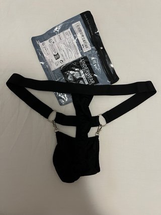 Tanga hombre negro talla L