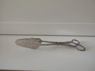 Pinzas para servir pastel de metal