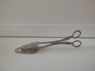 Pinzas para servir pastel de metal