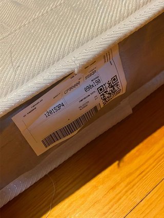 Colchón con somier de tela
