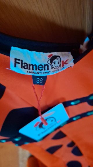 Traje de flamenca naranja lunares