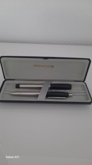 Pluma y bolígrafo Inoxcrom sin estrenar