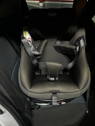 Silla Coche negra para Bebe con Isofix 0-18kg