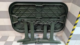 Mesa de plástico plegable para exterior