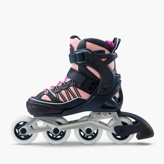 Patines Línea Niños Oxelo Ajustable 4 tallas Fit 5 Negro