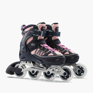 Patines Línea Niños Oxelo Ajustable 4 tallas Fit 5 Negro