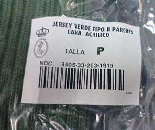 Jersey verde militar lana/poliéster Talla P