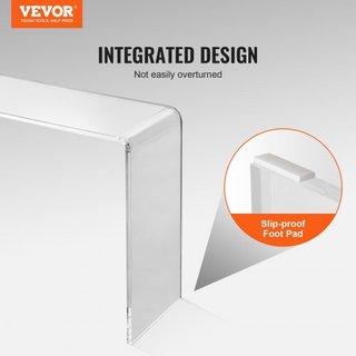 Mesa Consola Acrílica, Mesa de Final de Acrílico Transparente, Mesa Lateral de Acrílico Transparente 37.95x15x29.13 pulgadas, para Vestíbulo, Sala de Estar, Comedor