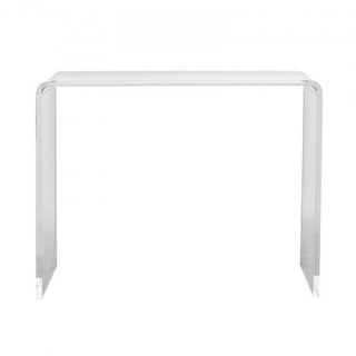 Mesa Consola Acrílica, Mesa de Final de Acrílico Transparente, Mesa Lateral de Acrílico Transparente 37.95x15x29.13 pulgadas, para Vestíbulo, Sala de Estar, Comedor