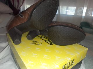 Botines Pitillos Piel Marrones Talla 38