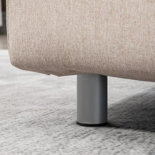 Sofá Cama 2 Plazas 3 en 1 Convertible en Sillón Reclinable con Respaldo Regulable y 4 Cojines Acolchados, 102X82X81 Cm, Beige