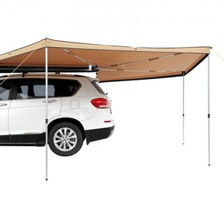 Toldo para Vehículos 270 Grados, Toldo Lateral Retráctil de 8.2' de Altura para Automóviles, Toldo para Automóviles PU3000mm UV50+ con Bolsa de Almacenamiento Impermeable, Adecuado para Camiones, ...