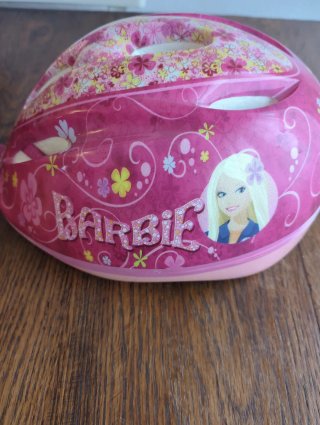 Casco Bicicleta Barbie Rosa Flores