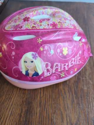 Casco Bicicleta Barbie Rosa Flores