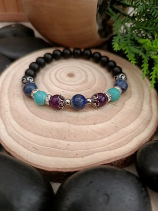 Pulsera elástica Sagitario piedras naturales
