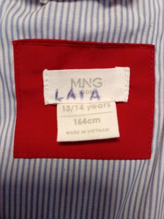 Chaqueta cortavientos roja 13/14 years