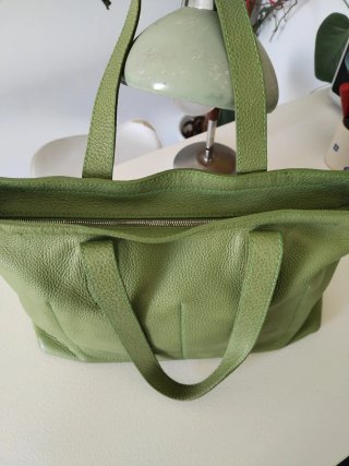 The Bridge shopper pelle verde