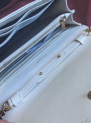 Bolso YSL Blanco Cadena Dorada