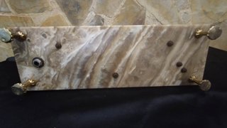 Reloj sobremesa bronce y mármol con pajes