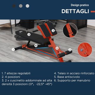 Banco Plano de Gimnasio, Banco de Pesas Ajustable para Entrenamiento en Casa, Banco de Gimnasio Multifuncional Con 1 Ajuste Plano Y 2 Inclinaciones, 4 Ajustes de Pie, Negro
