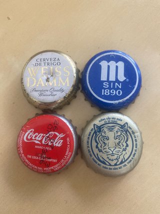 Lote 4 Chapas Cerveza Coca-Cola Weiss