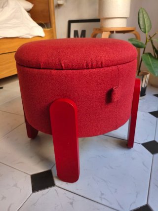 Taburete Almacenaje Ikea Rojo
