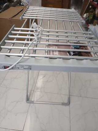 Daewoo Tendedero portátil plegable con calefacción, 230 W, carga máxima de 10 kg, cable de 1,4 m, ba