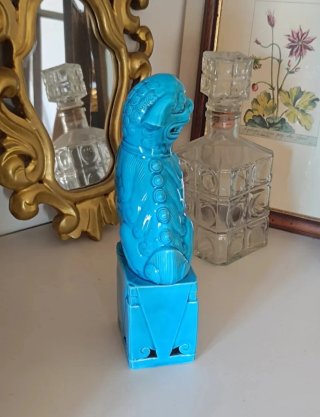 Figura cerámica león foo dog
