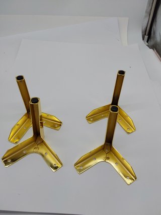 Gambe in metallo per mobili da 15 cm, 4 gambe metalliche moderne triangolari per mobili
