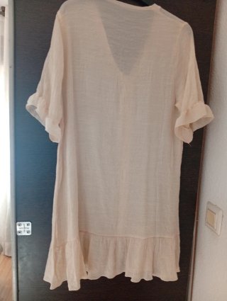 Vestido beige de nilo talla única