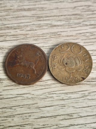 Lote 4 Monedas India 1953, 1970, 1973, 2007