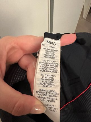 Blazer Mango nero a righe