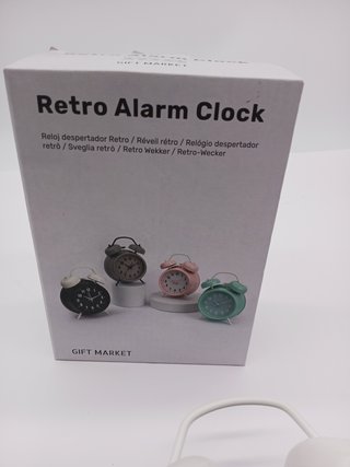 GIFTMARKET – Reloj Despertador analógico silencioso. Despertador de mesilla Negro. Reloj Despertador