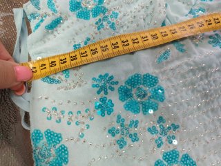 Completo donna teal con paillettes