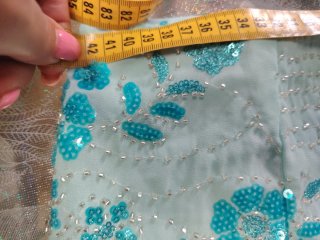 Completo donna teal con paillettes
