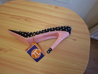 Joyero zapato tacón lunares