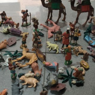 Lote figuras Belén plástico años 70-80